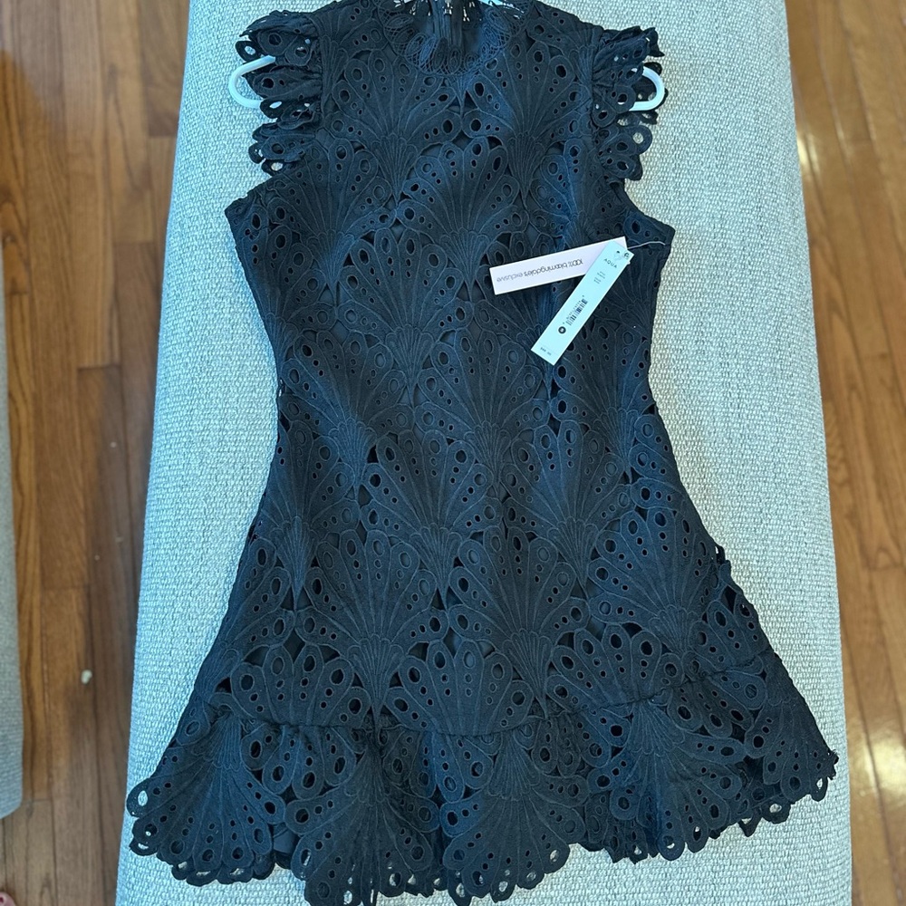 Aqua Shirt Black Lace Dress - Size Small - New With Tags NWT